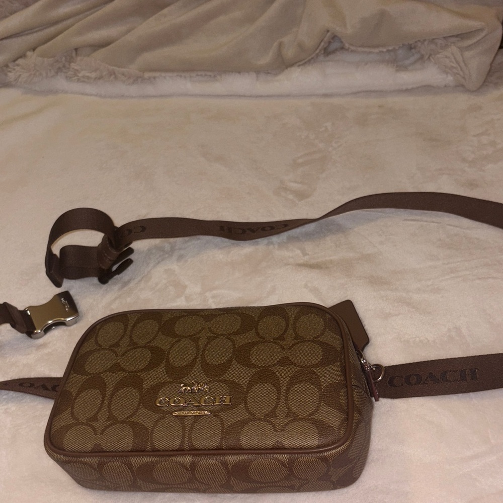 Coach Tan Signature Crossbody Bag